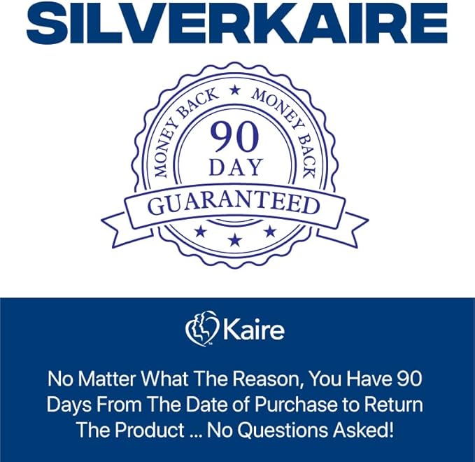 SilverKaire Colloidal Silver Liquid 10PPM – Nano Silver Suspension with 99.9% Pure Silver in Deionized Water – Made with an Electromagnetic Process – for General Use