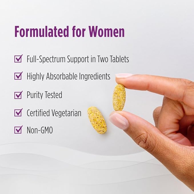 Nordic Naturals Women’s Multivitamin Extra Strength - Skin Hair Energy &amp Bone Support - Immunity Supplement - 20 Essential Nutrients - 60 Tablets - 30 Servings