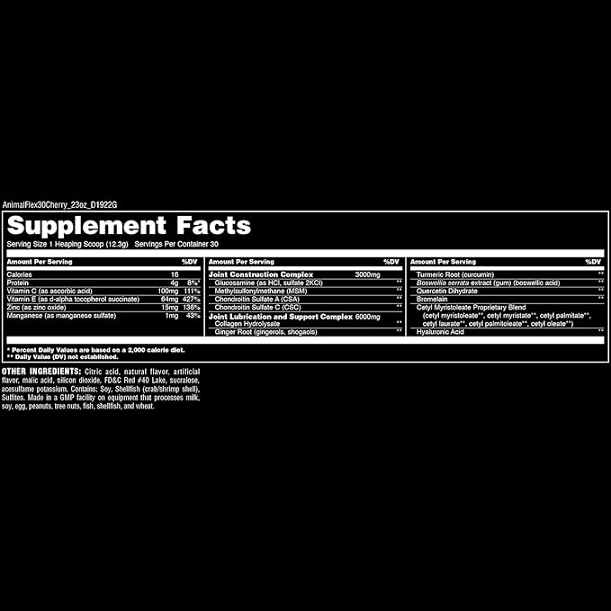 Animal Omega Omega 3 &amp 6 Supplement 30 Day Pack Flex Powder Complete Joint Support 30 Scoops