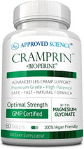 Approved Science Cramprin - High Absorption Magnesium Vitamin B Complex BioPerine - Muscle Cramps - 1 Month Supply - 60 Capsules - Vegan