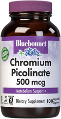 BlueBonnet Nutrition Chromium Picolinate Soy Gluten &amp Dairy Free Non-GMO Kosher Certified Vegan 500 mcg 100 Count