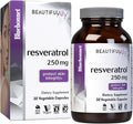 Bluebonnet Nutrition Beautiful Ally Resveratrol 250 mg Protect Skin Integrity* Non-GMO Vegan Gluten-Free Soy-Free Dairy-Free 30 Vegetable Capsules 30 Servings