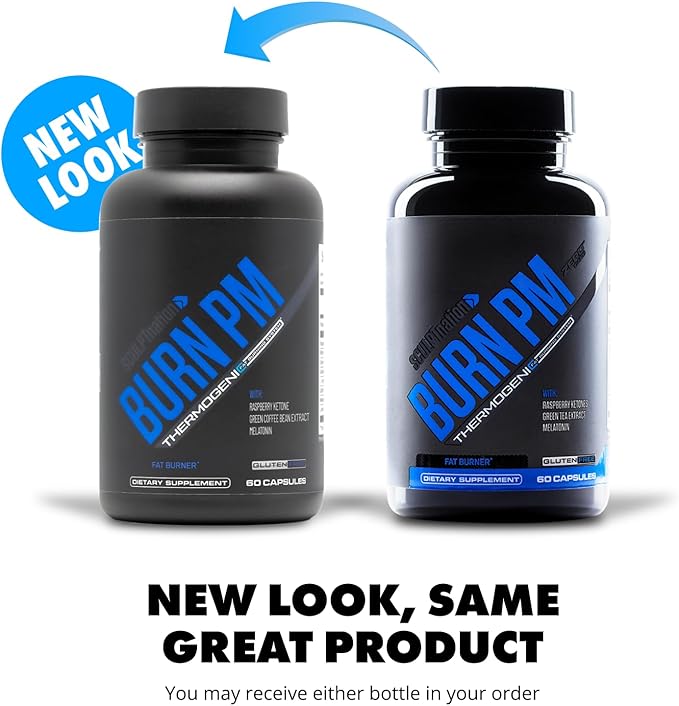 Sculpt Nation by V Shred Burn PM - Night Time Fat Burner - Appetite Suppressant and Weight Loss Support - Raspberry Ketones Green Coffee Bean Extract Melatonin - 60 Gluten Free Capsules
