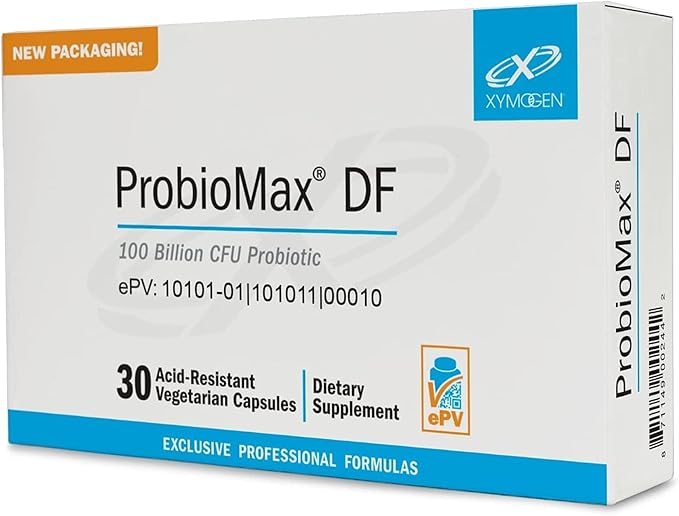 XYMOGEN ProbioMax Daily 100B - Probiotics for Digestive Health Support - Lactobacillus Acidophilus &amp Bifidobacterium Lactis HN019 - Vegetarian Gluten-Free &amp Non-GMO - 30 Capsules