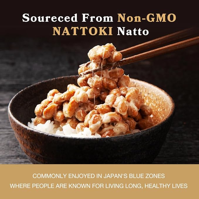 DAIKEN Nattokinase 5000 FU High Potency Nattokinase Supplement Non-GMO &amp Vegan Lab Tested 60 Capsules