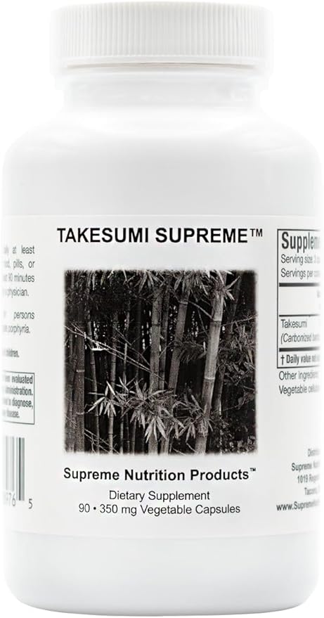 Supreme Nutrition Takesumi Supreme 90 Pure Activated Bamboo Charcoal Vegetarian Capsules