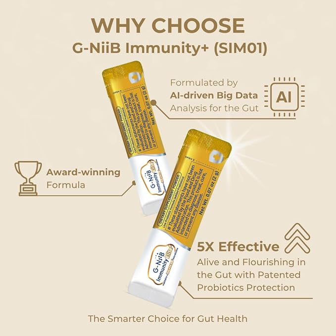 Immunity Elite (SIM01 Synbiotic Formula) - Potent Live probiotics and Added prebiotics to Support Immunity Regularity Sleep Mood and Skin - 5X More Effective in Reaching the Gut Alive