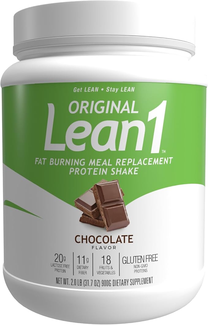 Lean1 meal replacement protein powder chocolate flavor 15 serving tub