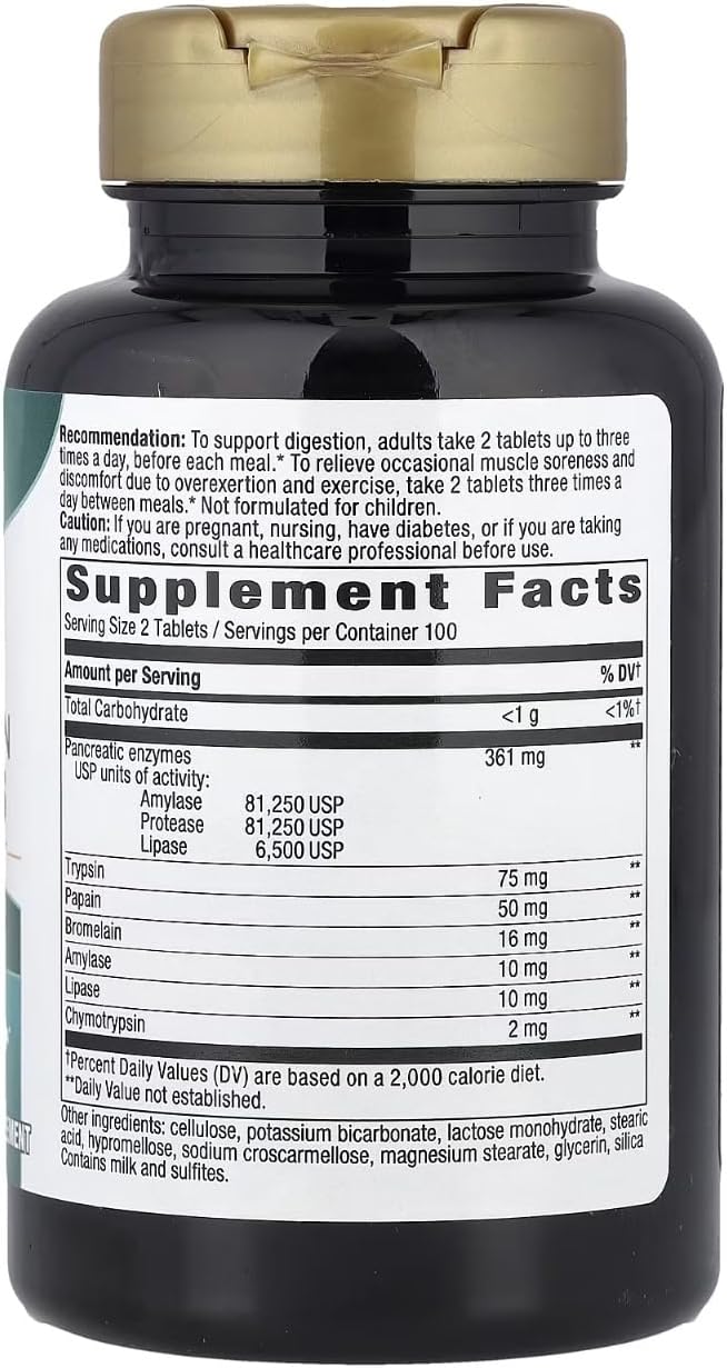Enzymatic Therapy Mega-zyme 200 Tablets (2 Pack)