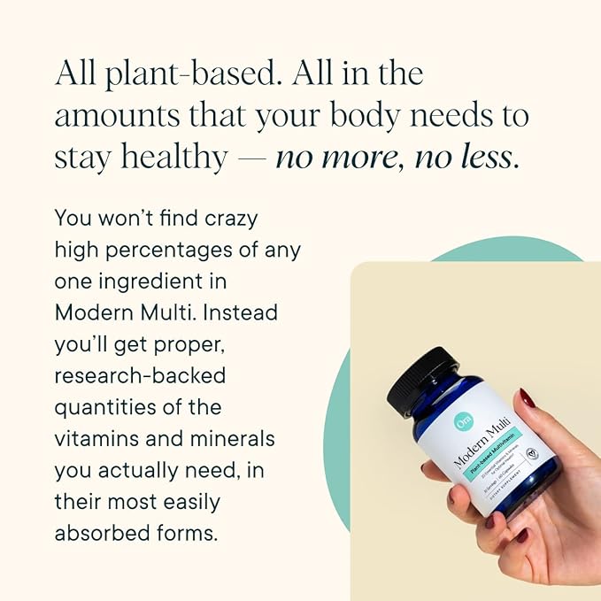 Ora Organic Plant Based Multivitamin for Women and Men Bluelight Protection - Brain Eye Energy Immune Skin Hair Heart and Bone Health Support 60 Vegan Capsules