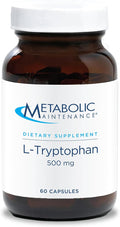 Metabolic Maintenance L-Tryptophan - 500 mg L-Tryptophan - Neurotransmitter Support - Hypoallergenic - 60 Servings - 60 Capsules