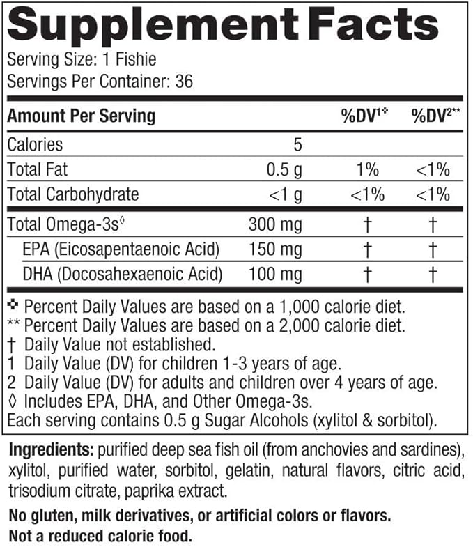 Nordic Naturals Nordic Omega-3 Fishies Tutti Frutti - 36 Fishies - 300 mg Total Omega-3s with EPA &amp DHA - Healthy Brain Mood Vision &amp Immune System - Non-GMO - 36 Servings