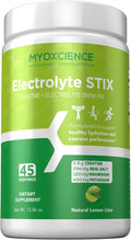 MYOXCIENCE Electrolyte STIX | Creatine Electrolyte Powder | Recovery from Exercise &amp Muscle Development w/Real Salt (Lemon Lime Flavor) (Jar 45 ct)