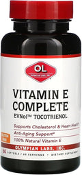 Olympian Labs Vitamin E Complete Tocomin 200IU 60 Softgels Fight Free Radicals Supports Brain Skin &amp Hair 60 Servings
