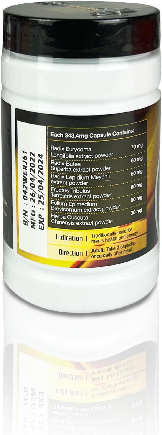 WELLOUS Erojan Energy Enhancement 60 Capsules/Bottle (Pack of 2)