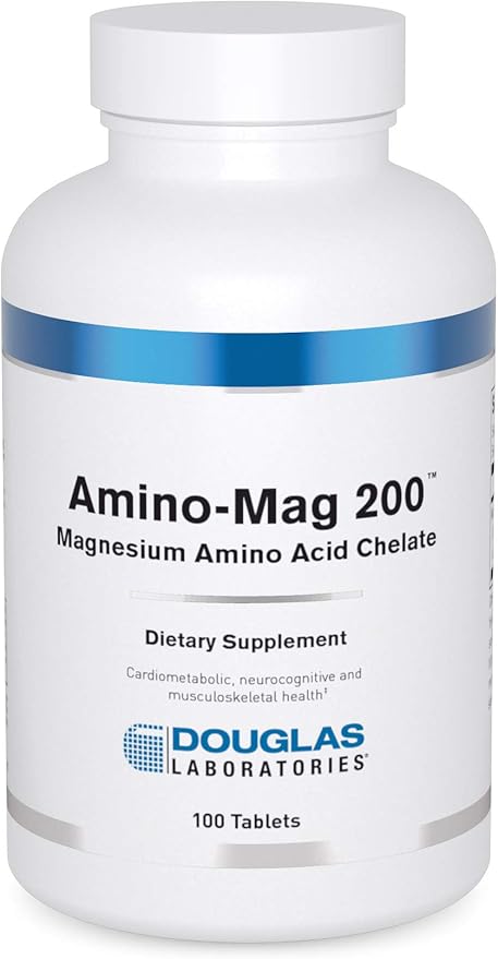 Douglas Laboratories Amino-Mag 200 | Magnesium Supplement to Support Normal Heart Function Bone Formation and Muscles* | 100 Tablets