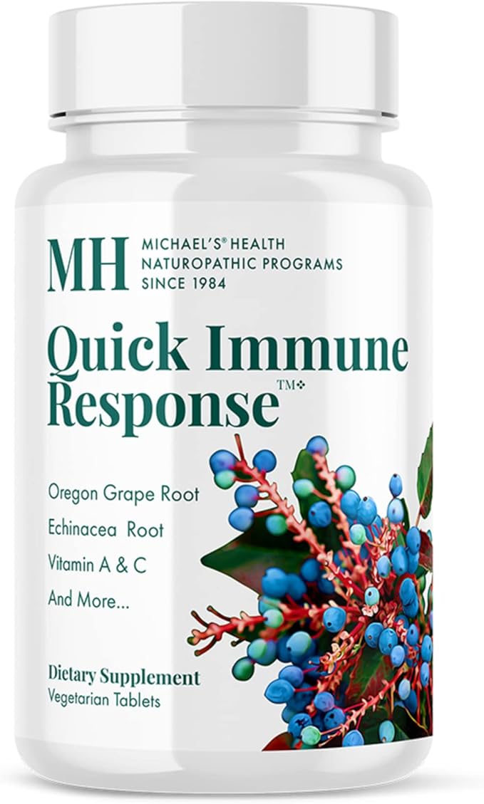 Michael's Health Naturopathic Programs Quick Immune Response - 60 Vegetarian Tablets - Immune System Support - With Vitamin A Vitamin C &amp Zinc - 20 Servings