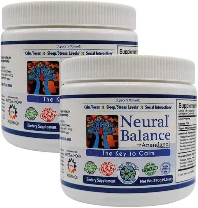 NEURAL BALANCE Anandanol with Proprietary Digestive Enzyme Blend (Powder 2 Pack)