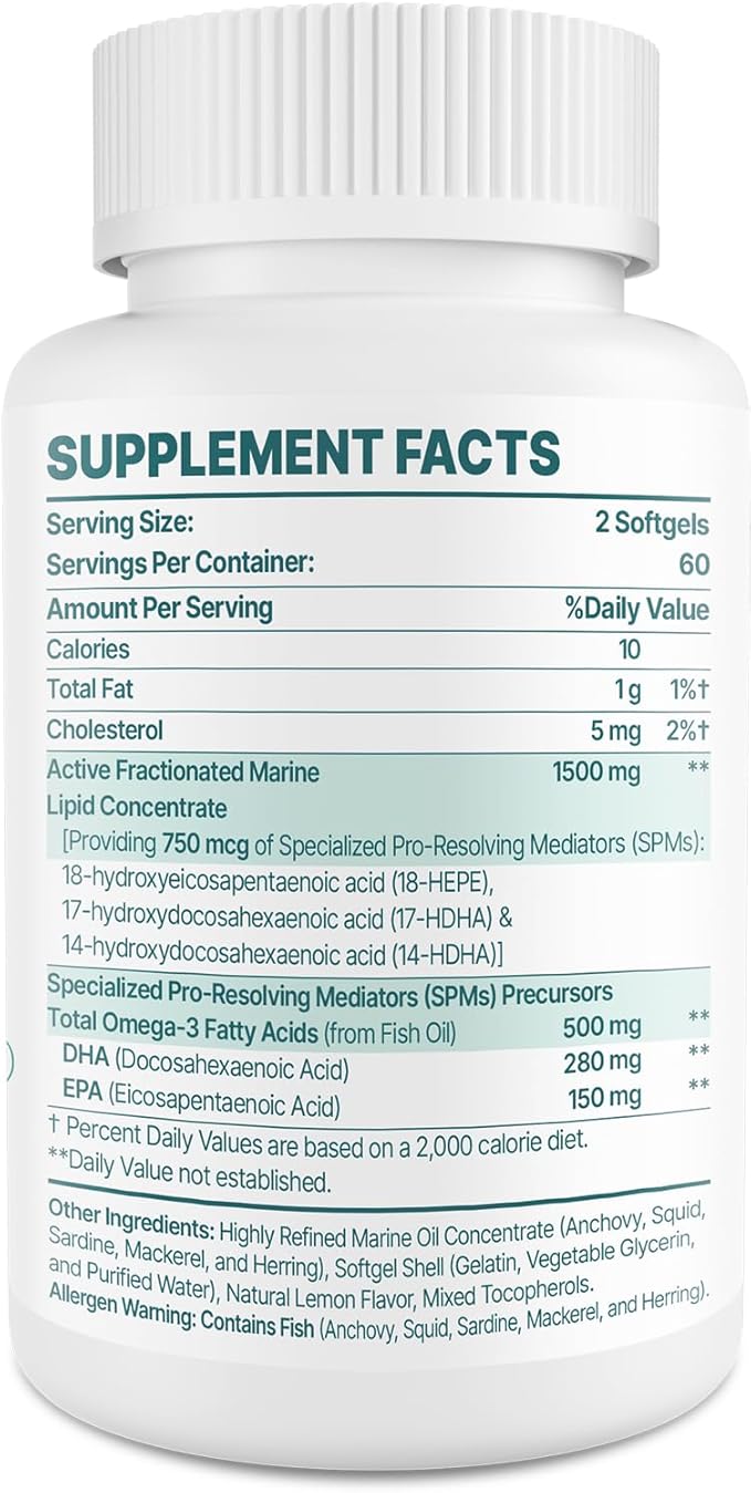 Zdoroviye Specialized Pro-Resolving Mediators and SPMs Precursors Complex SPM Supplement - 120 Softgels