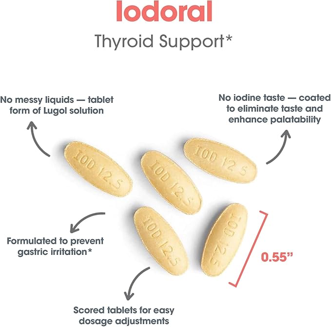 Optimox – Iodoral High Potency Iodine Potassium Iodide Thyroid Support Supplement 180 Tablets