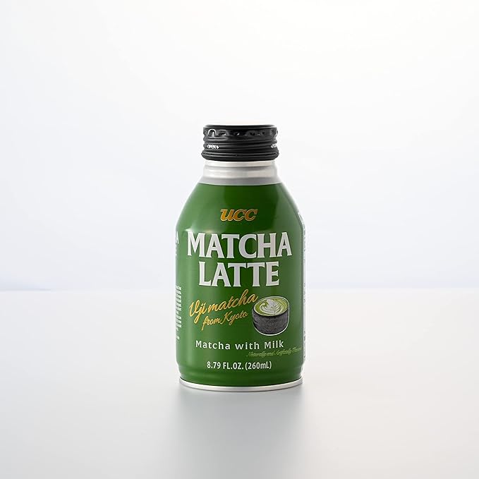 UCC Ready to Drink Matcha Latte 8.79 FL OZ (Pack of 24) Delicious Premium Green Tea Leaves and Rich Milk Convenient Bottled Drinks For On-the-Go Imported from Japan