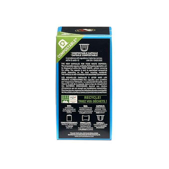 Caffe Vergnano Decaf Capsules Compatible with Original Line Machines By Nespresso - 10 Count (Pack of 6)