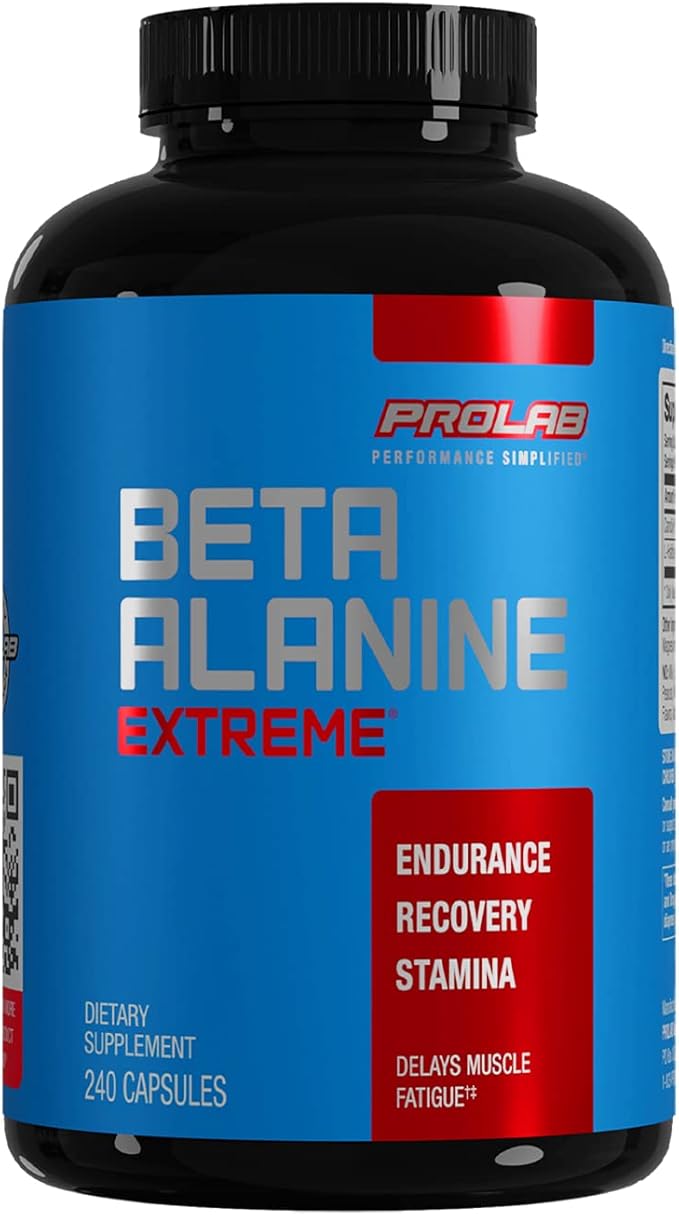 ProLab Nutrition Beta Alanine Extreme with Carnosyn 3200mg High Potency Boosts Workout Endurance &amp Delays Fatigue (240 Caps)