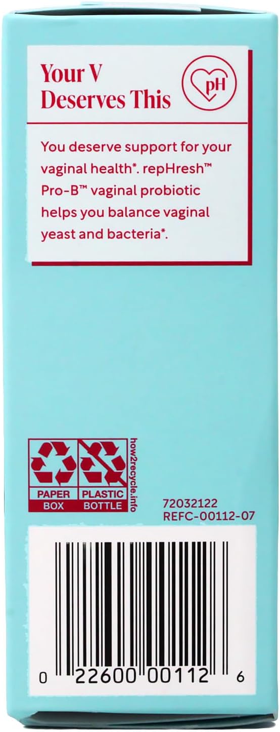 RepHresh Pro-B Vaginal Probiotic Supplement 30 Capsules Pack of 2