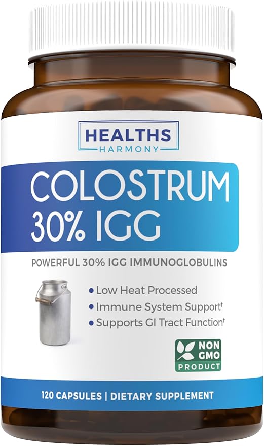 Bovine Colostrum for Women - Colostrum Supplement with 1000mg per Serving and 30% IgG Immunoglobulins from First Milking - Low Heat Processed for Maximum Potency Non-GMO &amp Made in the US (2 Month