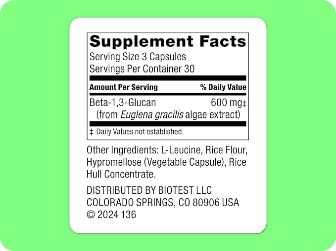 Biotest Beta-Glucan - Bioactive Fiber for Flawless Skin* - 30 Servings