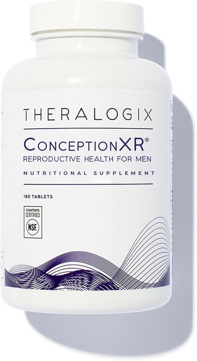 Theralogix ConceptionXR Reproductive Health For Men Men's Preconception Vitamins for Fertility Support Male Fertility Supplements for Sperm Health NSF Certified - 180 Tabs (90-Day Supply) Unflavor