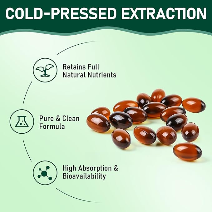 Pumpkin Seed Oil with Saw Palmetto Cold-Pressed 300 Softgels Hair Growth Radiant Skin Urinary &amp Prostate | Rich in Fatty Acids &amp Phytosterols | Pure &amp Natural Non-GMO