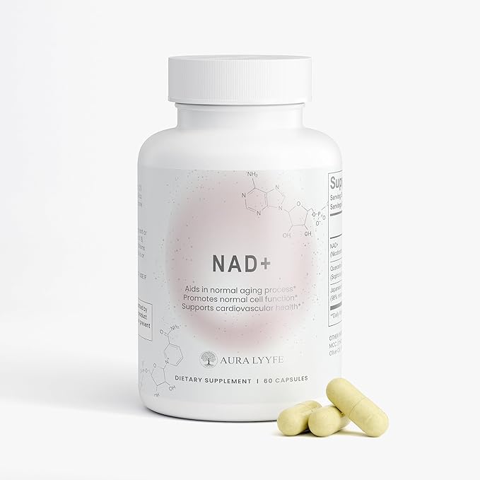 NAD+ Supplement with Resveratrol &amp Quercetin – Cellular Energy &amp Metabolic Support Formula Promotes Cellular Repair Vitality &amp Cognitive Function Vegan Gluten-Free Non-GMO Made in USA