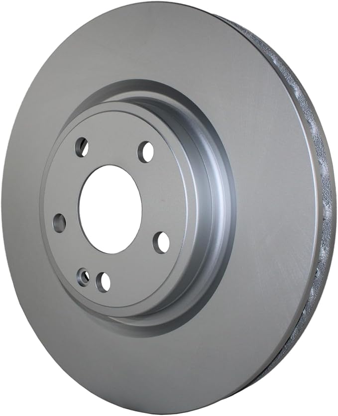 Coated Vented 320mm 5 Lugs Disc Rotors &amp Akebono EURO Ceramic Pad Set with Electronic Sensors Front Brake Kit For Infiniti QX30 Mercedes C117 CLA250 X156 GLA250 Without Sport Package