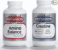 Anabol Naturals Energy Stack: Amino Balance 100 gram Pure Powder &amp Creapure Creatine 100 gram Pure Powder