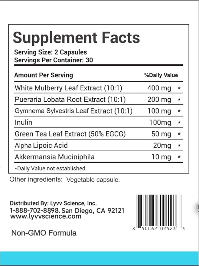Vital GLP-1 activator Supplement | Probitoic and Prebiotic AkkAkkermansia White Mulberry Leaf Extract Green Tea Leaf Extract Natural Support for Digestive Health Gut Health Blood Sugar Balance