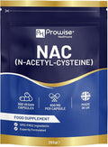 NAC N-Acetyl-Cysteine 600mg | 300 Capsules | Vegan N-Acetyl-Cysteine Nutritional Supplements | High Bioavailability &amp Letter Box Friendly | UK Manufactured by Prowise Healthcare