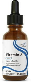 Seeking Health vitamin A Drops - Eye &amp Skin Health Supplement with Retinyl Palmitate - Liquid Vitamin Support with Antioxidant Support - Soy-Free &amp Gluten-Free - 1 fl oz 1500mcg (600 Servings