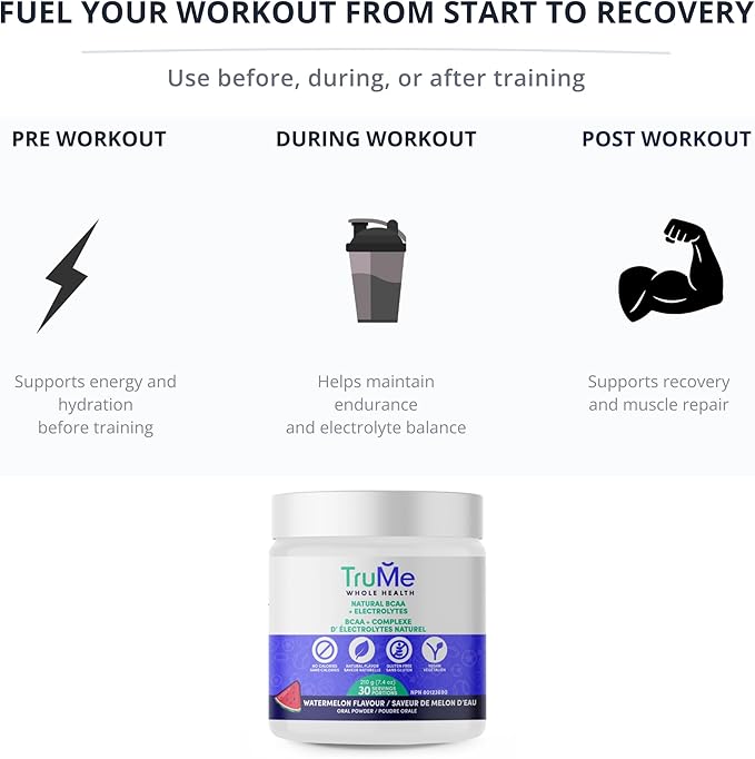 BCAA Powder with Electrolytes – Informed Sport Certified 2:1:1 Ratio (2.25g Leucine) Clean Amino Recovery No Sugar No Artificial Colors Watermelon
