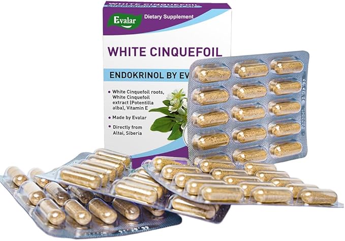 Evalar White Cinquefoil Potentilla Endokrinol Herb 60 Caps Altai Siberia