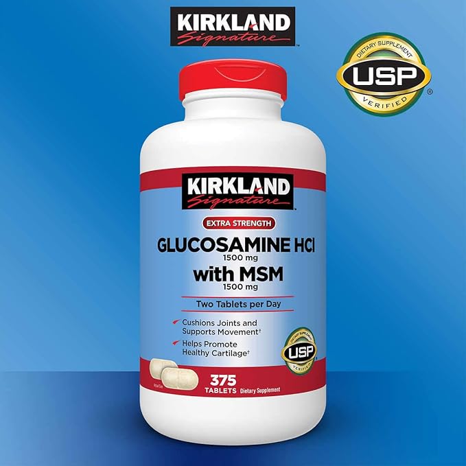 Kirkland Signature Glucosamine with MSM 375 Tablets (5 Pack)