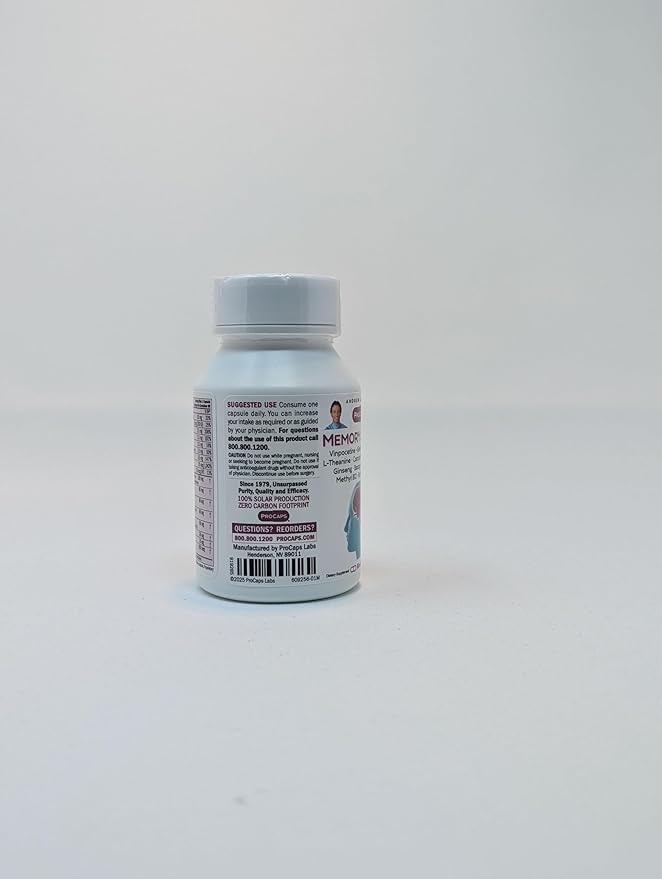 ANDREW LESSMAN Memory &amp Brain 60 Capsules – Naturally Supports Brain Memory and Mental Acuity. with Ginkgo Biloba Ashwagandha Bacopa Curcumin Ginseng B-Complex Vitamin D3