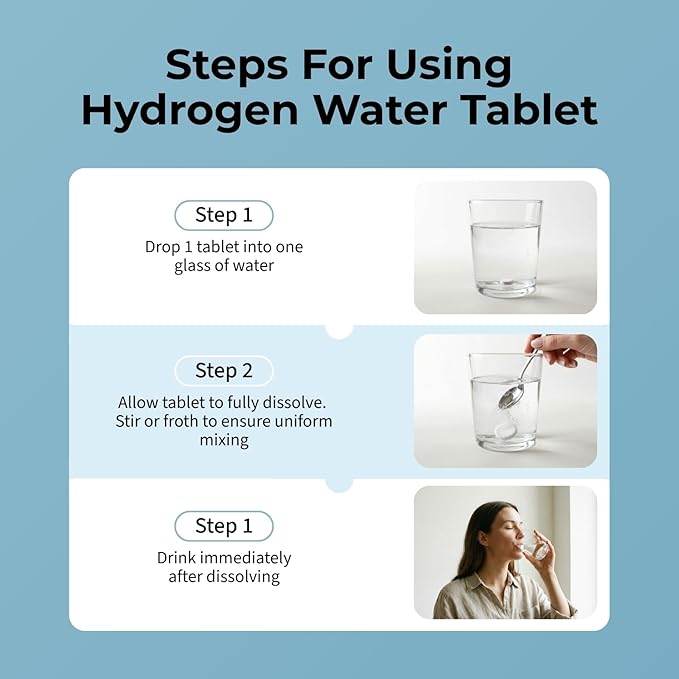 Body C.E.O. Hydrogen Water Tablets with Magnesium | Molecular Hydrogen Tablets for Drinking Water | Supports Energy Focus &amp Antioxidant Balance | Vegan &amp Gluten Free Supplement| 90 Count (Unfl