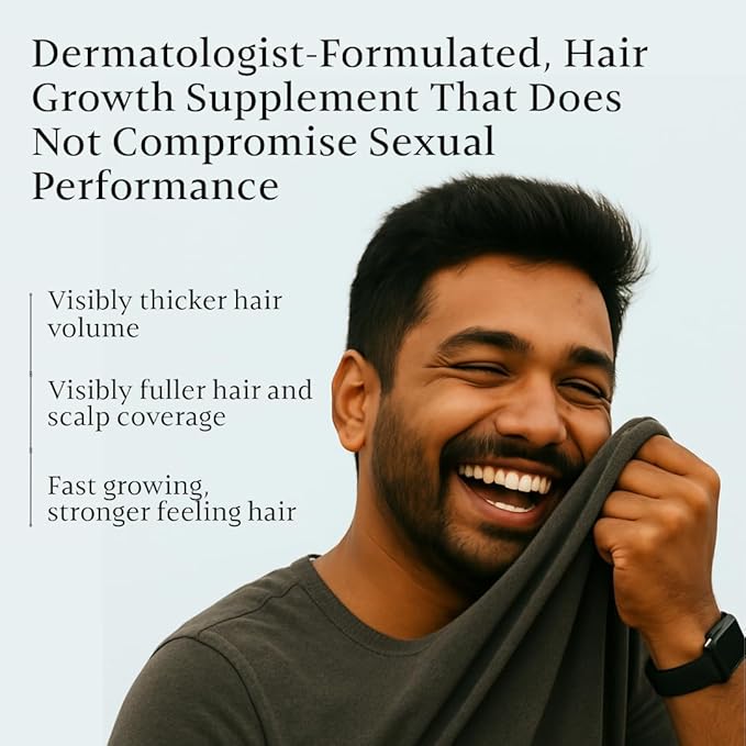 Men's Hair Growth Tablets - Biotin DHT Blockers Vitamins - Promotes Thick Hair Balances Hormones 24 Count (Pack of 1) White