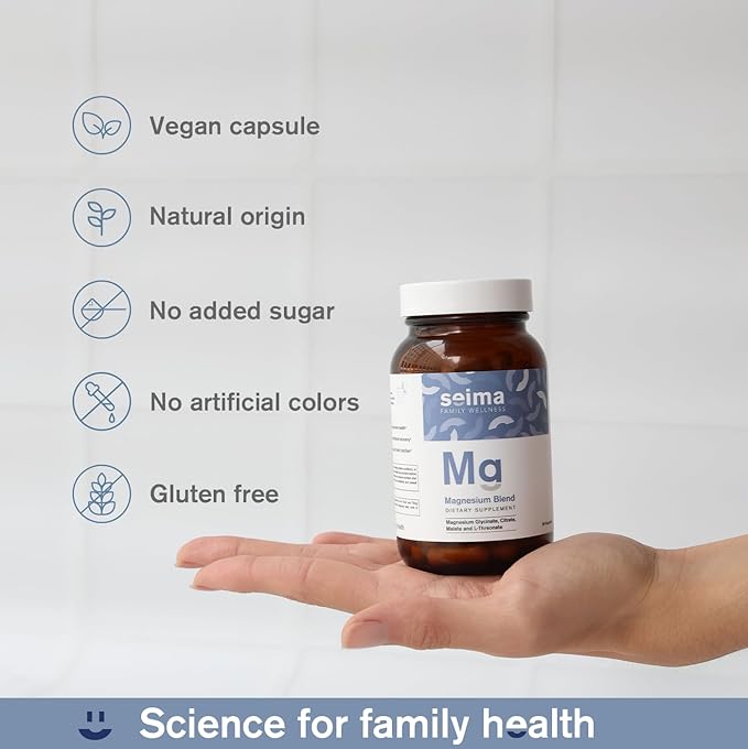 4-in-1 Magnesium Complex – 1200 mg with Glycinate Citrate L-Threonate and Malate – Sleep Stress Relief Muscle Recovery Energy and Well-Being for Women and Men 90 Capsules