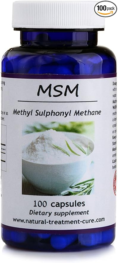 Hekma Center MSM Methyl Sulfonyl Methane - Sulfur - 100 Capsules for Hair Nail and Skin - Vegan