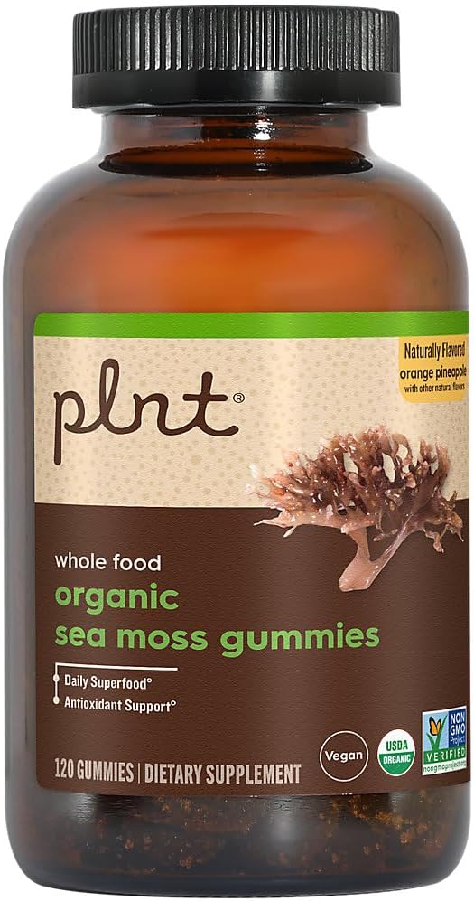 Organic Sea Moss Gummies a Daily Superfood Support a Orange Pineapple (120 Gummies)