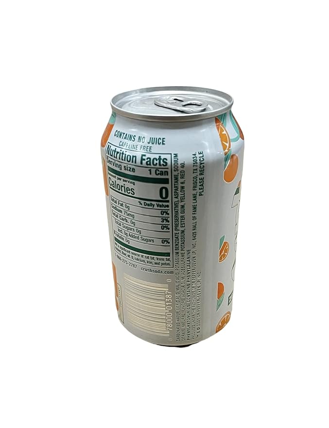 Crush Soda Munchie Box Reserve - Stocked for your Pleasure - Cans or Bottles (Orange Zero Pack of (12) 12 Oz Cans)