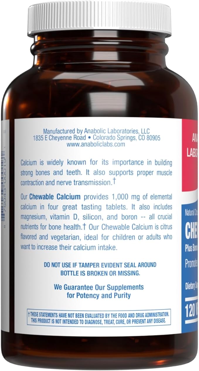 Chewable Calcium Supplement for Women - Clinical Bone Supplement with Chewable Calcium with Vitamin D Magnesium and Boron Complex for Bone Health &amp Strength Support - Made in The USA - 30 Servings
