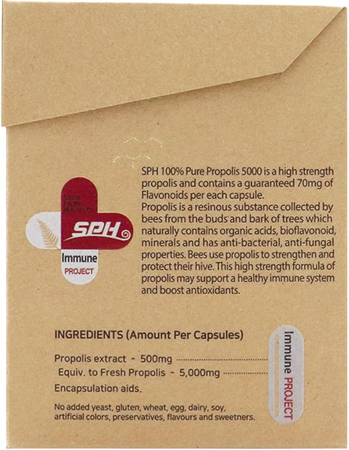 SPH 100% Pure Propolis 5000 Flavonoid 70mg 180 Capsules (1)